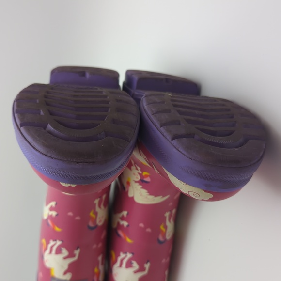 Hatley Girls Kids Printed Rain Boots Rainbow Unicorns 🌈 🦄 - Picture 13 of 14